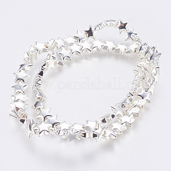 Electroplated Non-magnetic Synthetic Hematite Bead Strand&nbsp;G-E495-07