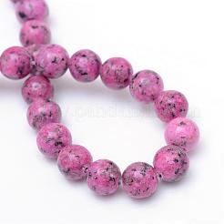 Natural Sesame Jasper/Kiwi Jasper Bead Strands&nbsp;G-R345-10mm-13