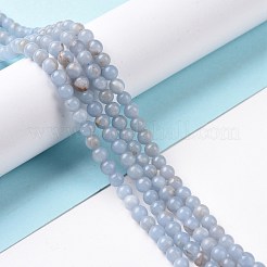 Natural Angelite Beads Strands&nbsp;G-G840-03-4mm