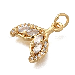 Brass Micro Pave Cubic Zirconia Pendants&nbsp;KK-D431-005A-G
