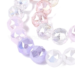 Electroplate Imitation Jade & Opaque & Transparent Glass Beads Strands&nbsp;EGLA-Q135-8MM-A04