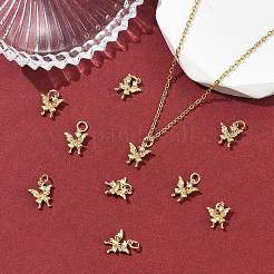 SHEGRACE Brass Micro Pave Clear Cubic Zirconia Charms&nbsp;XGRQ4N809-724G