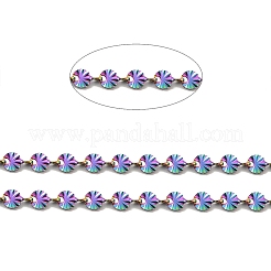 Ion Plating(IP) 304 Stainless Steel Flower Link Chains&nbsp;STAS-B041-08MC