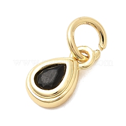 Brass Cubic Zirconia Charms&nbsp;KK-G554-02E-05