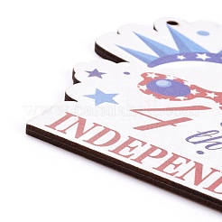 Independence Day Density Board Wooden Wall Ornament Doorplate Pendants&nbsp;HJEW-C004-04