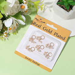 6Pcs Brass Micro Pave Clear Cubic Zirconia Pendants&nbsp;KK-BBC0018-93