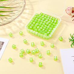 100Pcs 5 Colors Transparent Acrylic Beads&nbsp;TACR-TA0001-55A