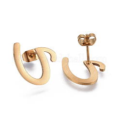 304 Stainless Steel Stud Earrings&nbsp;LS-EJEW-E241-06U