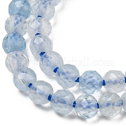 Grade A Natural Aquamarine Beads Strands&nbsp;X-G-E411-19F-2mm