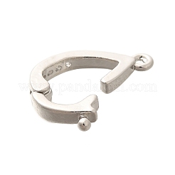 Rack Plating Brass Micro Pave Cubic Zirconia Fold Over Clasps&nbsp;KK-H508-01P