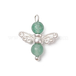 10Pcs 10 Styles Natural & Synthetic Mixed Gemstone Beaded Pendants&nbsp;PALLOY-JF03635