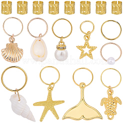 1 Bag Alloy Hair Braid Pendant&nbsp;OHAR-BM0001-06