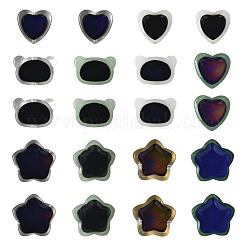 20Pcs 10 Styles Two Tone Glass Mood Beads&nbsp;GLAA-FS0002-30