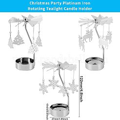 Iron Rotating Tealight Candle Holder&nbsp;AJEW-FG0001-20P