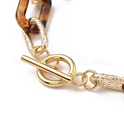 Acrylic & Aluminum Paperclip Chain Bracelets&nbsp;BJEW-JB05329