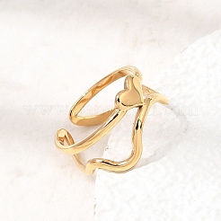 304 Stainless Steel Cuff Open Rings&nbsp;SA-CBAD22F-01G-H