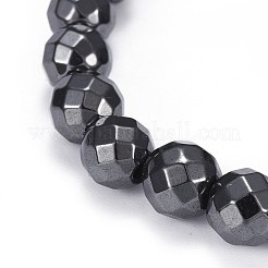 Synthetic Magnetic Hematite Stretch Bracelets&nbsp;BJEW-F382-01