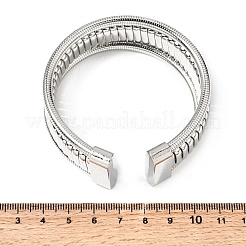 Iron Multi-strand Snake Chain Cuff Bangles for Women&nbsp;BJEW-P390-01A-P