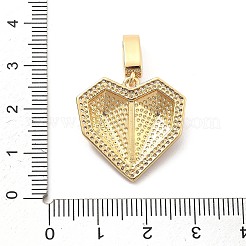 Rack Plating Brass with Cubic Zirconia Pendants&nbsp;KK-Q017-05B-G