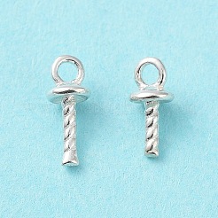 925 Sterling Silver Cup Pearl Peg Bails Pin Pendants&nbsp;STER-F053-01S