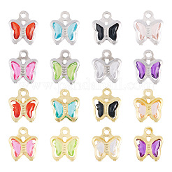 60Pcs 2 Colors Glass Charms&nbsp;KK-TA0001-99