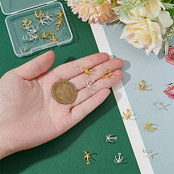 24Pcs Brass Charms Cabochon Settings&nbsp;KK-PH0014-17A