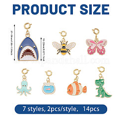 14Pcs 7 Style Brass Chain Belts&nbsp;HJEW-CA00100