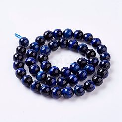 Natural Tiger Eye Bead Strands&nbsp;G-P276-03-8mm