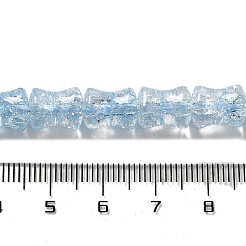 Transparent Crackle Glass Beads Strands&nbsp;GLAA-D025-01A