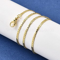 2MM Brass Flat Snake Chain Necklaces&nbsp;NJEW-M108-22G