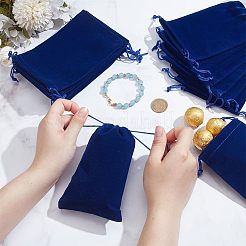20Pcs Rectangle Velvet Drawstring Pouches&nbsp;TP-NB0001-62B
