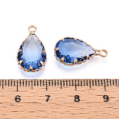 Transparent Glass Charms&nbsp;GLAA-YW0005-01H