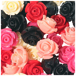 50Pcs 5 Colors Synthetic Coral Carved Beads&nbsp;CORA-SC0001-12