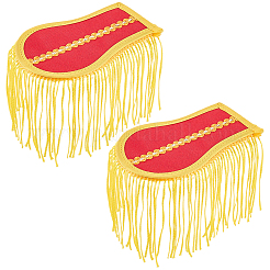 1 Pair Non-woven Fabrics & Polyester Tassel Epaulettes&nbsp;AJEW-CN0007-72A-02