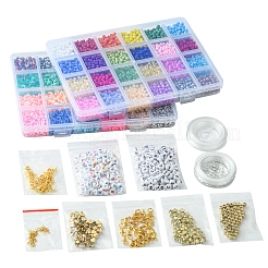 DIY Glass Seed & Plastic & Polymer Clay Beads Bracelets Making Kits&nbsp;DIY-FS0007-07