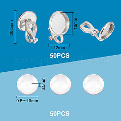 Blank Dome Clip-on Earring Making Kit&nbsp;DIY-UN0005-21