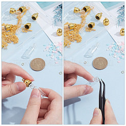 DIY Glass Bottle Pendant Necklace Making Kits&nbsp;DIY-UN0007-62B
