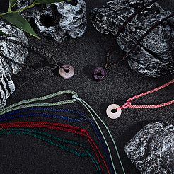 7Pcs 7 Colors Adjustable Braided Nylon Cord Necklace Making&nbsp;MAK-GF0001-04