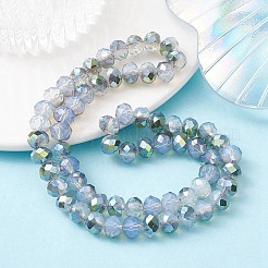 Electroplate Transparent Glass Beads Strands&nbsp;EGLA-YW0001-64B