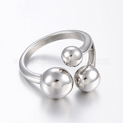 Tarnish Resistant 304 Stainless Steel Finger Rings&nbsp;RJEW-H125-12G-16mm