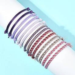 14Pcs 7 Colors Cotton Cord Bracelet Set for Men Women&nbsp;BJEW-FS00025-05