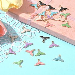 24Pcs 6 Colors Alloy Enamel Pendants&nbsp;ENAM-FS0002-04