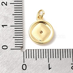 Brass Micro Pave Cubic Zirconia Pendants&nbsp;X-KK-Z135-05G-03