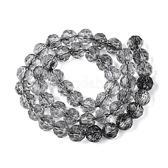 Crackle Transparent Glass Beads Strands&nbsp;GLAA-N068-06A-01