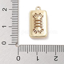 Brass with Clear Cubic Zirconia Pendants&nbsp;KK-Z061-21C-G
