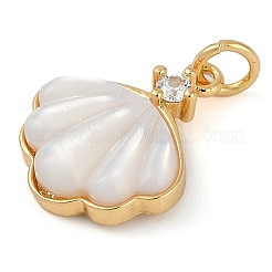 Brass Micro Pave Cubic Zirconia Pendants&nbsp;KK-U032-07G