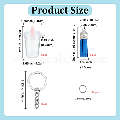 DIY Miniature Drink Cup Shape Keychain&nbsp;DIY-FP0001-62