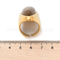 Teardrop Natural Tiger Eye Finger Rings&nbsp;RJEW-Q007-07G