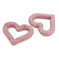 Handmade Polymer Clay Rhinestone Linking Rings&nbsp;CLAY-H009-04D