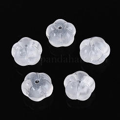 Transparent Glass Flower Beads&nbsp;GLAA-T030-04A